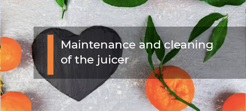 Maintenance and cleaning of the juicer