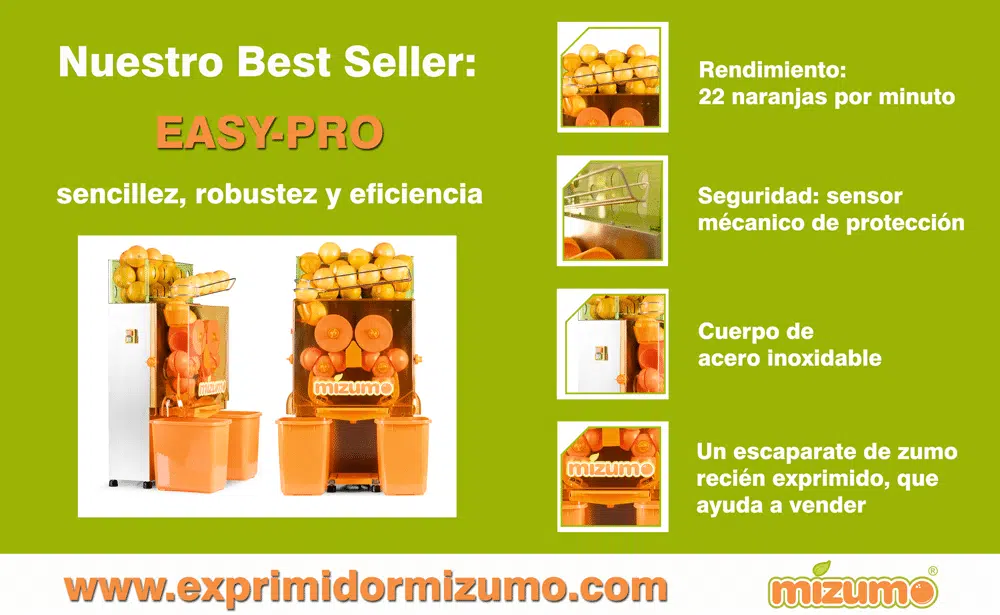 Nuestro Best Seller exprimidor de naranjas Mizumo EASY-PRO